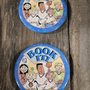 Vintage 1991 Book It! Collectible Pins